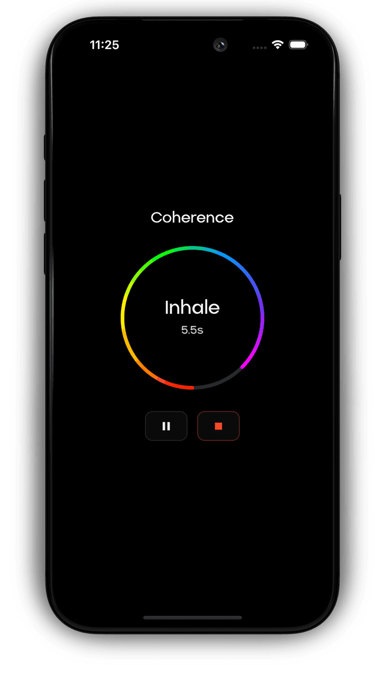 Coherence app breathing session